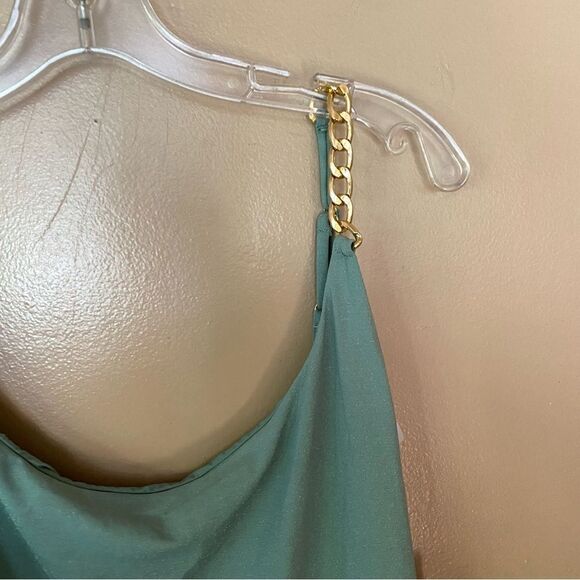 Lovewave Pua Swimsuit Chain Strap one piece bathing sage Revolve NWT $128 Sz M - Picture 5 of 11